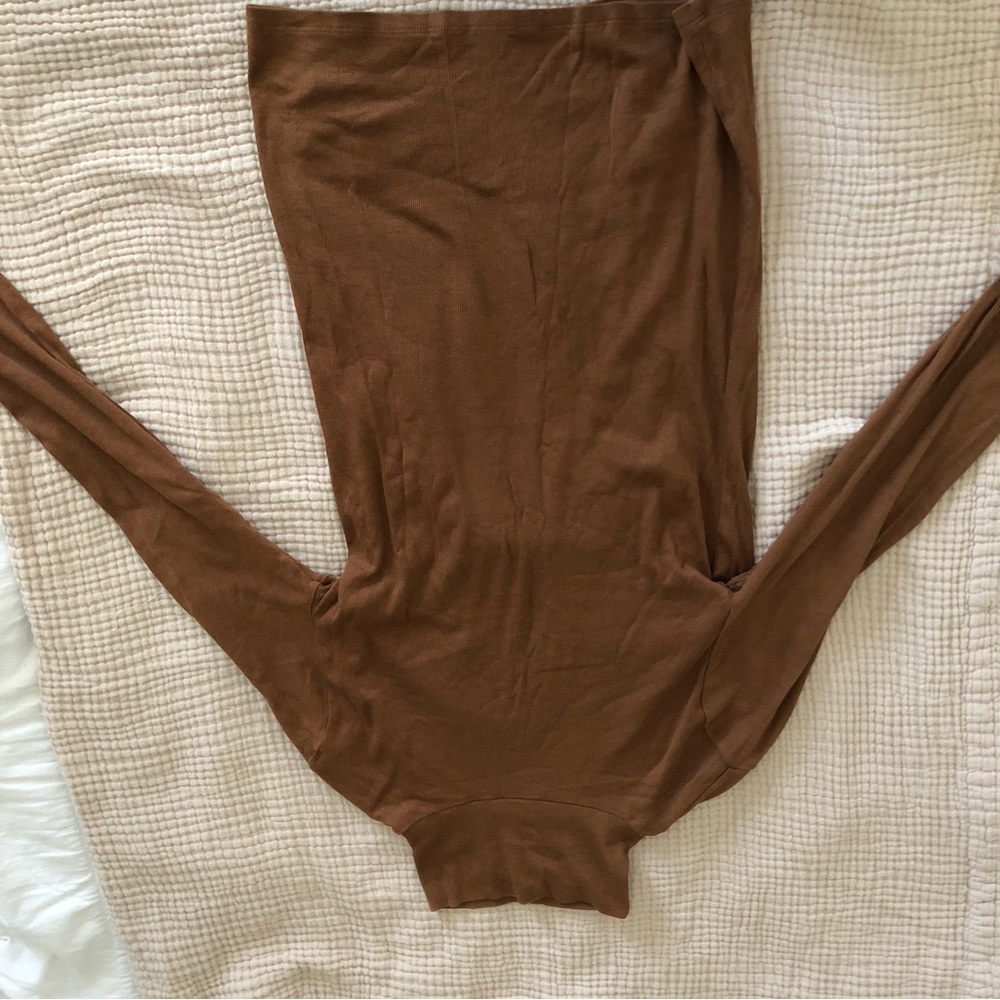 Brown turtle neck